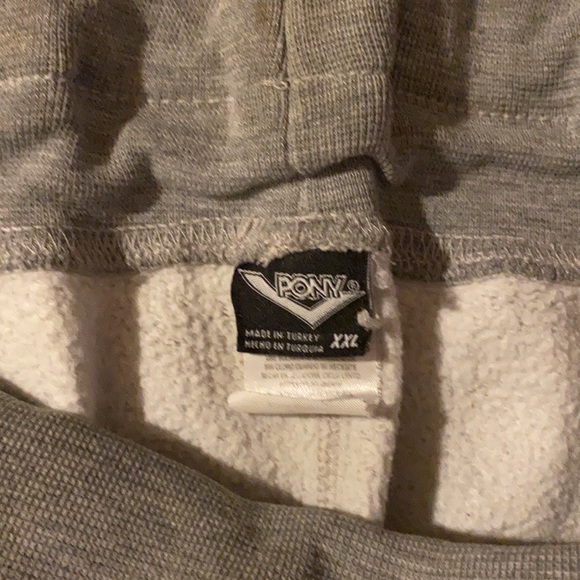 VINTAGE PONY SPORTS GRAY ATHLETIC SHORTS - Picture 2 of 2